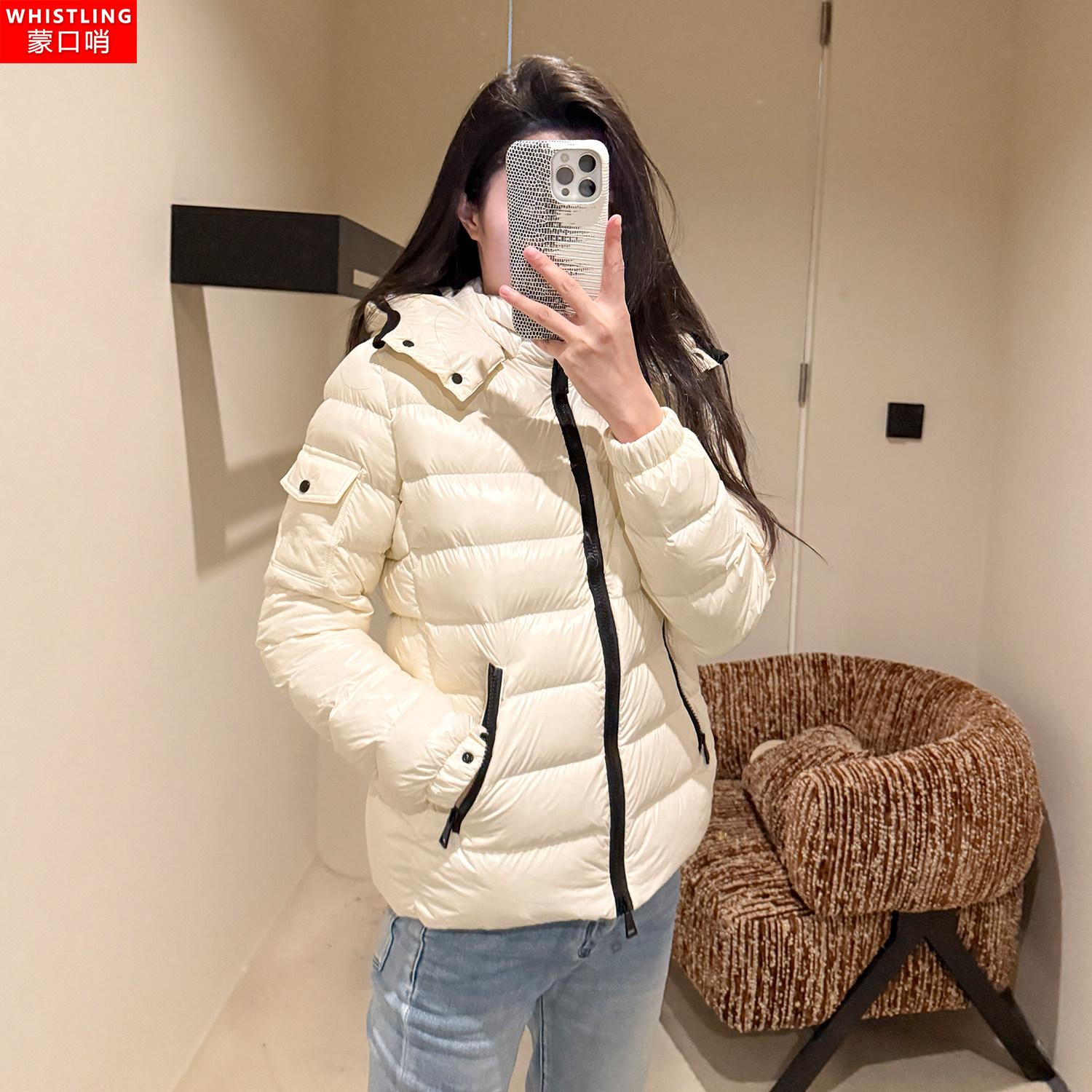 蒙口哨 M蒙家羽绒服王菲bady连帽鹅绒服女冬装新款修身短款外套,淘宝优惠券,粉丝福利购,淘宝优惠卷