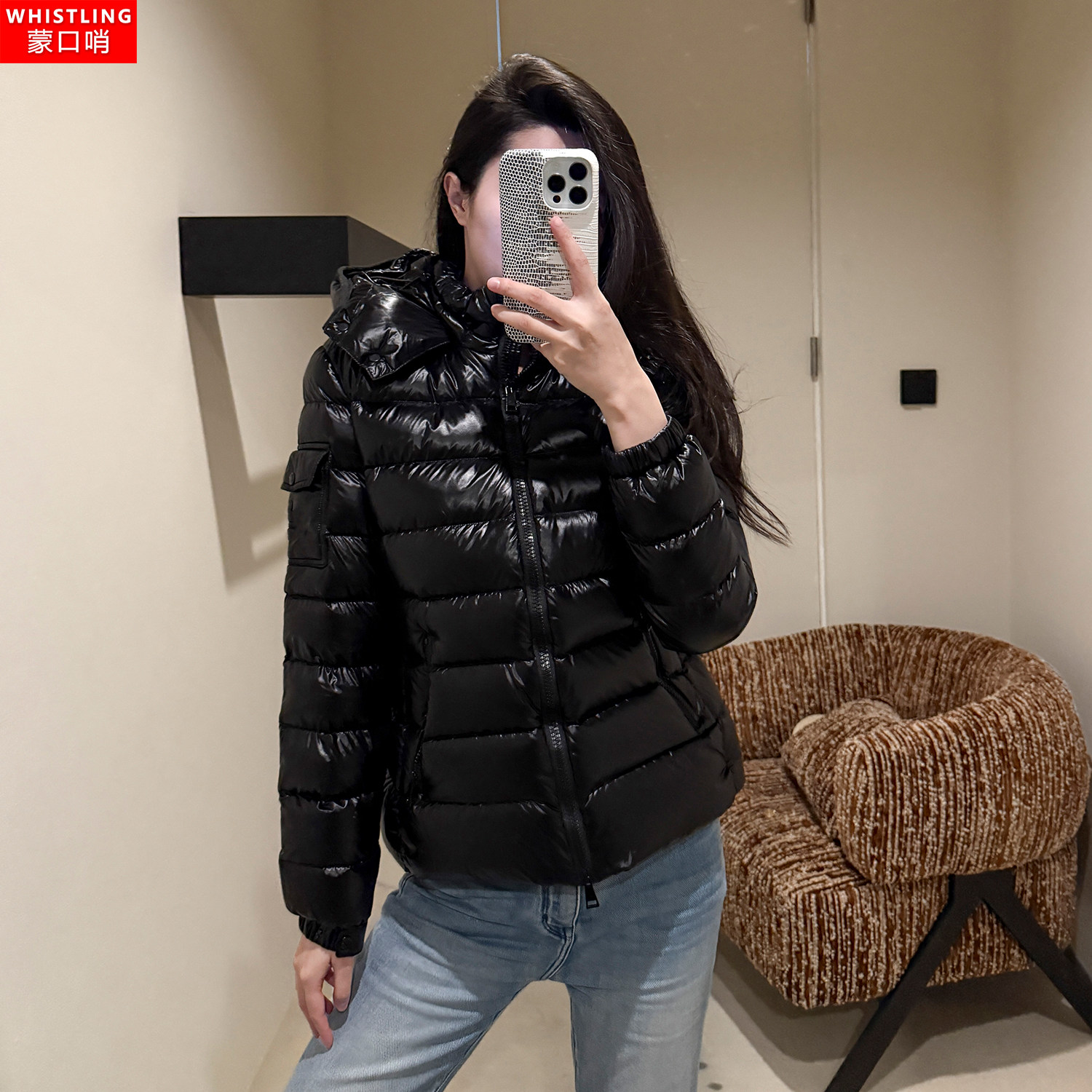 蒙口哨 M蒙家羽绒服王菲bady连帽鹅绒服女冬装新款修身短款外套,淘宝优惠券,粉丝福利购,淘宝优惠卷