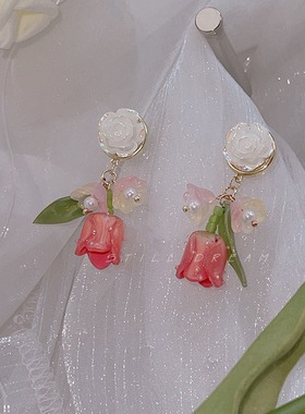 Delicate Zircon Butterfly Stud Earrings For Women Korean