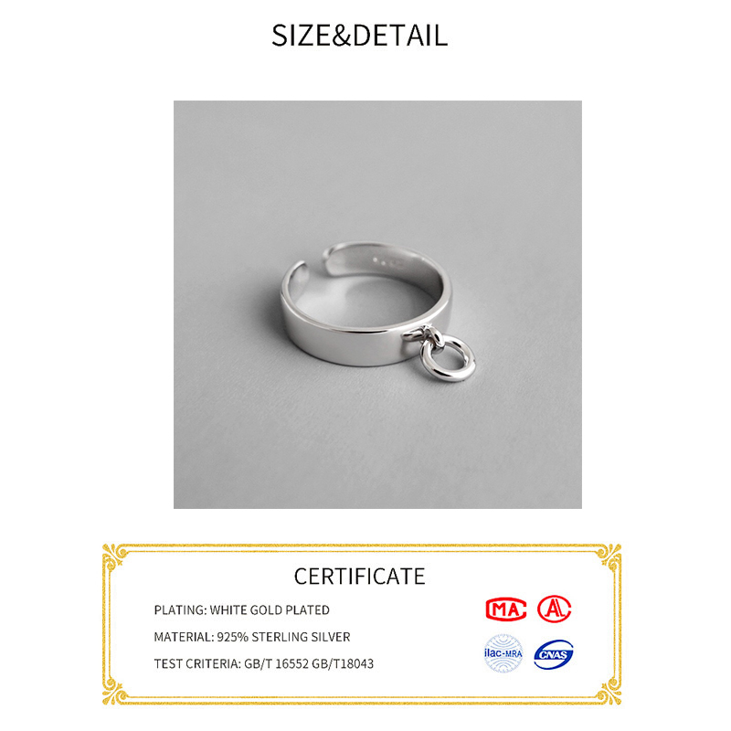 2024 New sterling silver rings for women handle Trendy fine - 图0