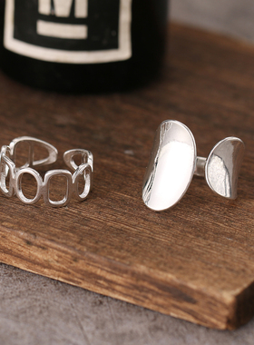 IPARAM Fashion Silver Color Width Rings Statement