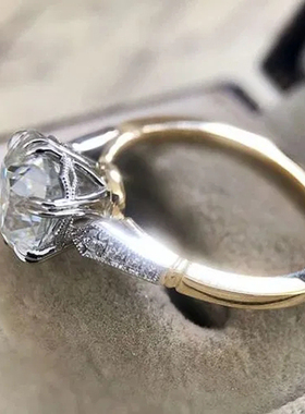 Understated Round Cubic Zirconia Rings for Women Wedding