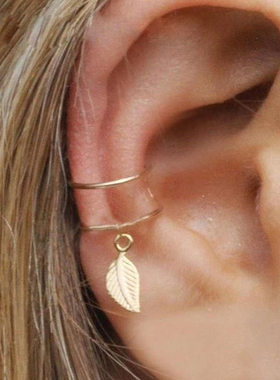 2021 New 5Pcs/Set New Fashion Ear Cuffs Gold Leaf Ear Cuff
