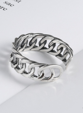 New Korean version of S925 sterling silver index finger ring