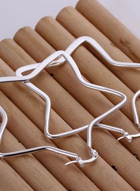 hot sale 925 Stamped silver big earrings lovely nice