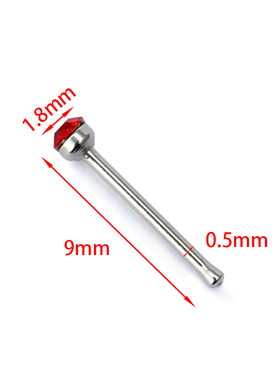 60pcs Stainless Steel Crystal Nose Ring Set Women Surgical