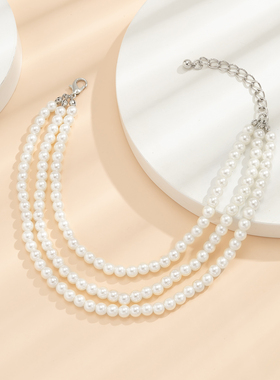 Ingemark 1PC Multilayer Tassel Pearl Chain Anklets Women