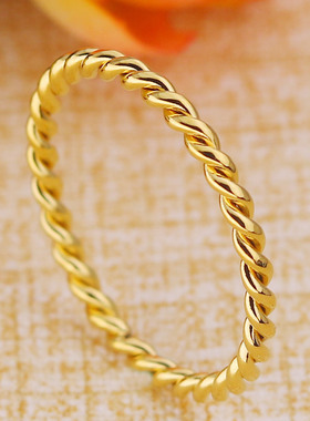 Ramos 2MM Knuckle Rope Twist Ring Stainless Steel Wedding