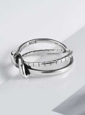 s925 sterling silver original personality knotted ring Japan