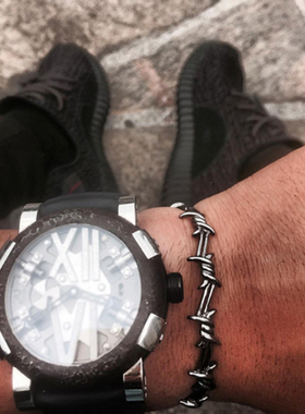 Thorns Wire Men Bangle Bracelet Fashion Geometric Titanium