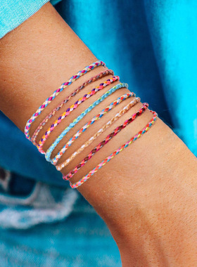 en Handmade Tassel Knots Thread Rope Bracelet Ethnic Jewelr