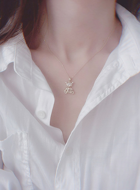 2020 New Design Exquisite Movable Bear Women Necklace 14k