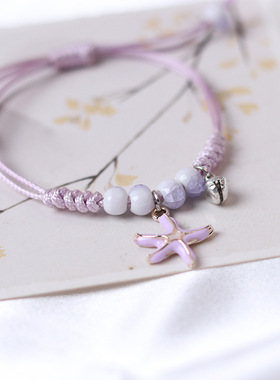 Creative Handmade Starfish Shells Pearl Pendant Adjust