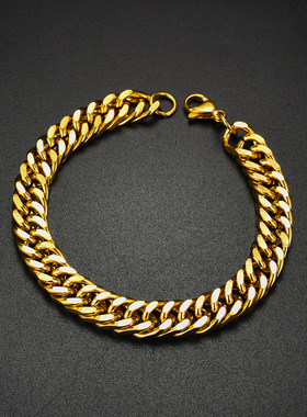 316L Stainless Steel Colorful Rainbow Cuban Weave Chain