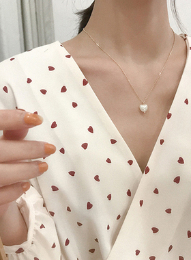 New 2023 New Beads Neck Chain Kpop Pearl Choker Necklace