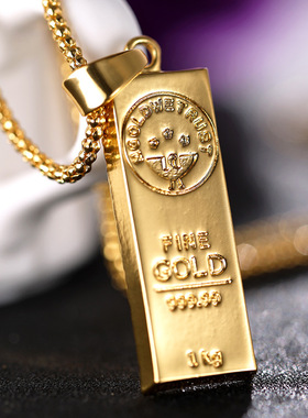 New MGOLD WE TRUST Necklace for Men and Women Gold Color