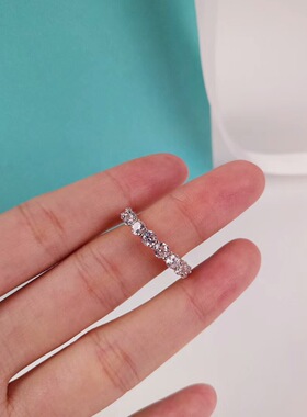 Promise Band 4mm AAAAA Zircon cz ring White Gold Filled