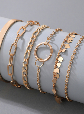 Tocona 6pcs/sets New Trendy Tassel Bracelets for Women