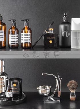样板间浴室柜蜡烛香薰分装瓶摆件卫生间台面托盘组合软装饰品组合