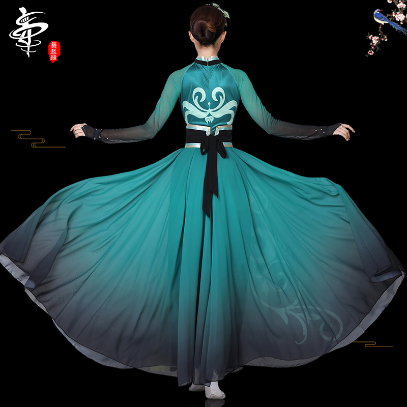 舞裁缝旗舰店少数民族蒙古舞蹈演出服装大摆裙蒙族舞长款表演服火热的萨日朗1