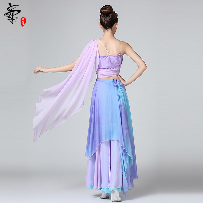 舞裁缝旗舰店傣族舞蹈服装女鲁思彤回家舞民族舞蹈表演出服艺考孔雀舞练习裙2