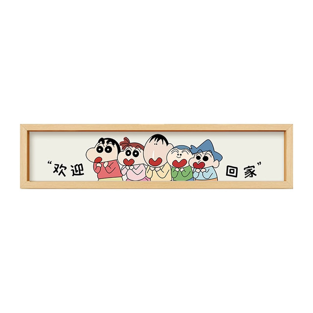 Entrance entrance decoration paintings, crayons, Shin-shiba, no punching wall shelf, door key decoration hook