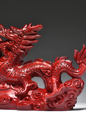 红花梨龙工艺品酒柜装饰礼品摆件