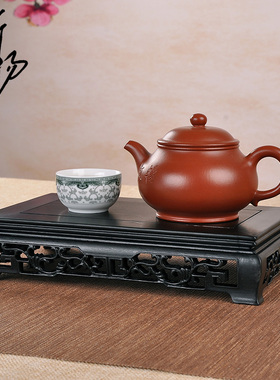 紫光檀原木南通茶壶盆景底座听物