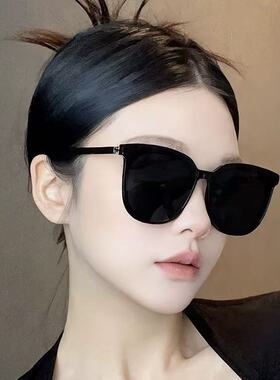 高级感方框墨镜女防紫外线太阳眼镜圆脸显瘦韩版潮大框眼镜