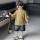 Boys summer style Korean short-sleeved denim shorts set two-pieces