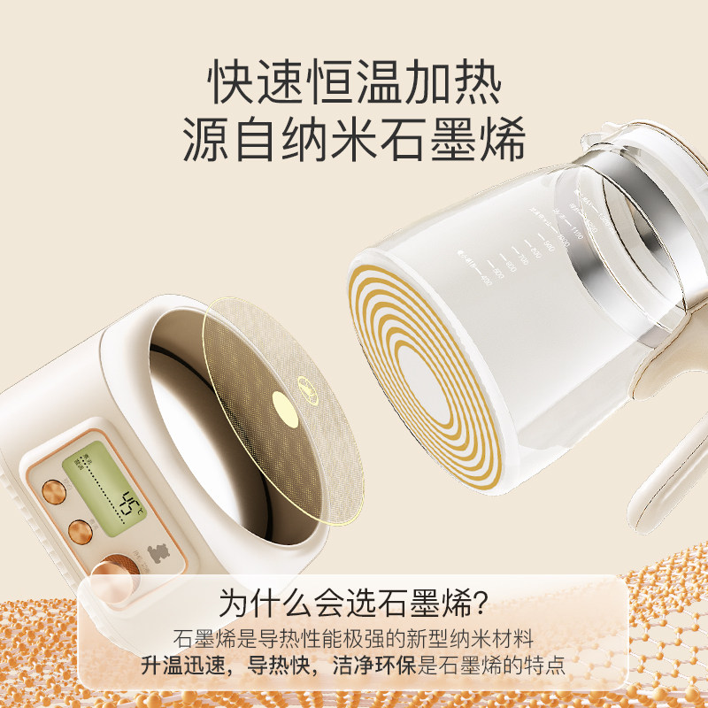 小白熊智能恒温暖奶二合一宝宝水壶 小白熊拉小苏调奶器
