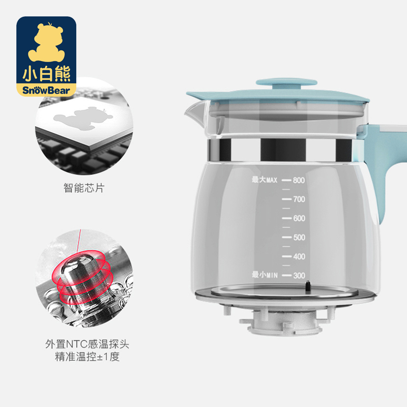 小白熊拉小苏专卖店小白熊恒温调奶器热水壶智能恒温壶婴儿奶瓶温奶器冲奶粉机3