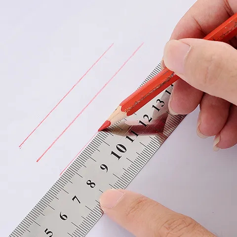 学生钢尺15cm20CM30cm公分钢直尺子不锈钢直尺子办公文具高精度 - 图3