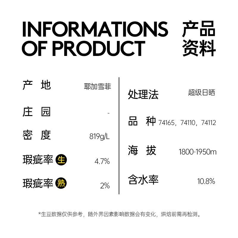 盛夏红玉·超级日晒G1印格23埃塞俄比亚耶加雪菲进口咖啡生豆1KG-图0