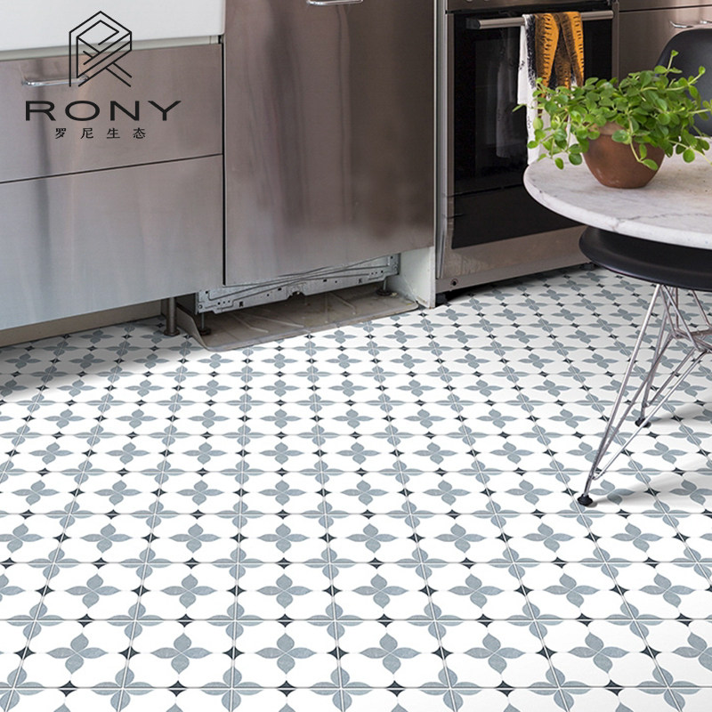 北欧卫生间花砖灰色复古防滑地砖阳台浴室厨房墙砖花片厕所瓷砖 罗尼生态 淘优券