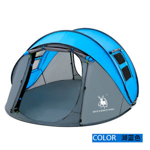 促包邮徽羚羊防雨自动帐篷 新款双门四窗34人速开野营户外沙滩品