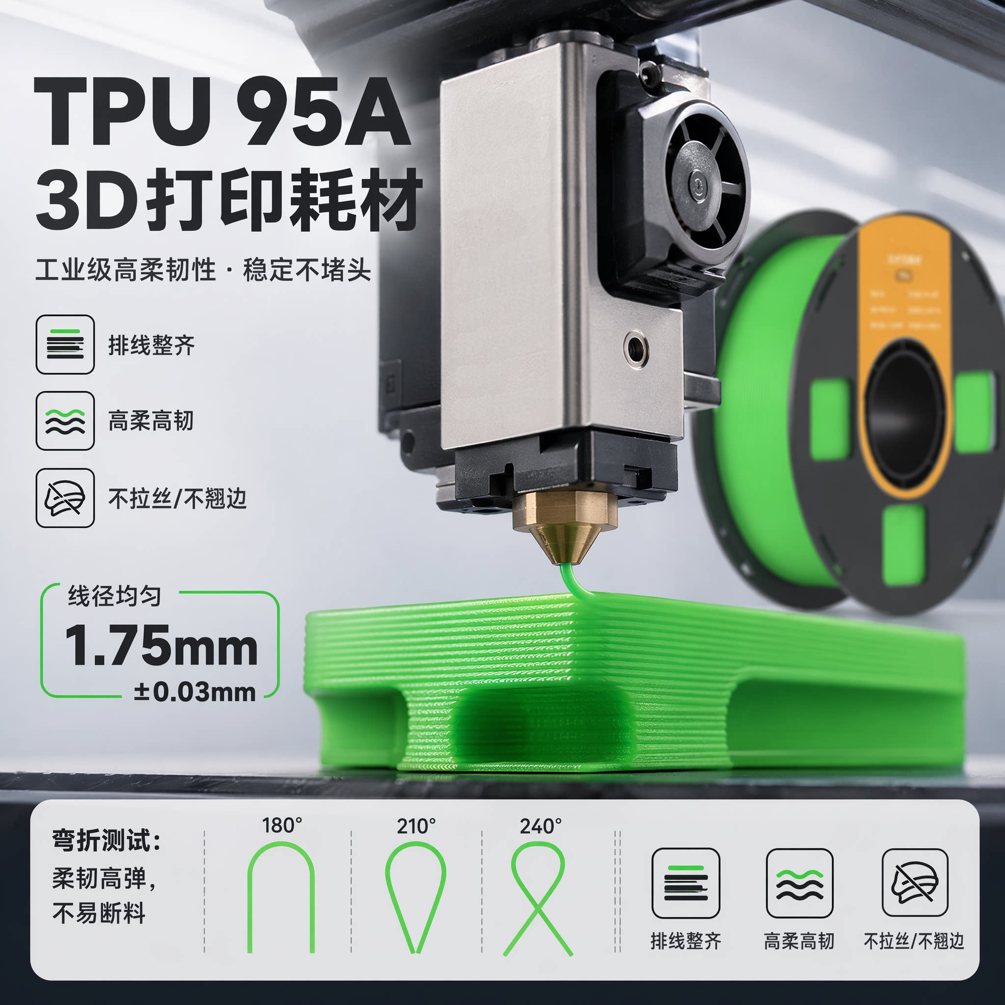 3D printer consumables TPU95A/1.75mm