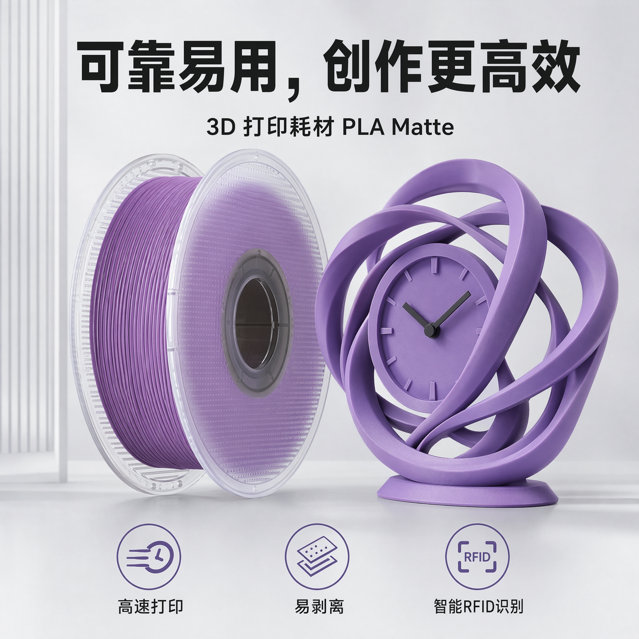 3D printer PLA matte high-tenacity wire 1.75mm