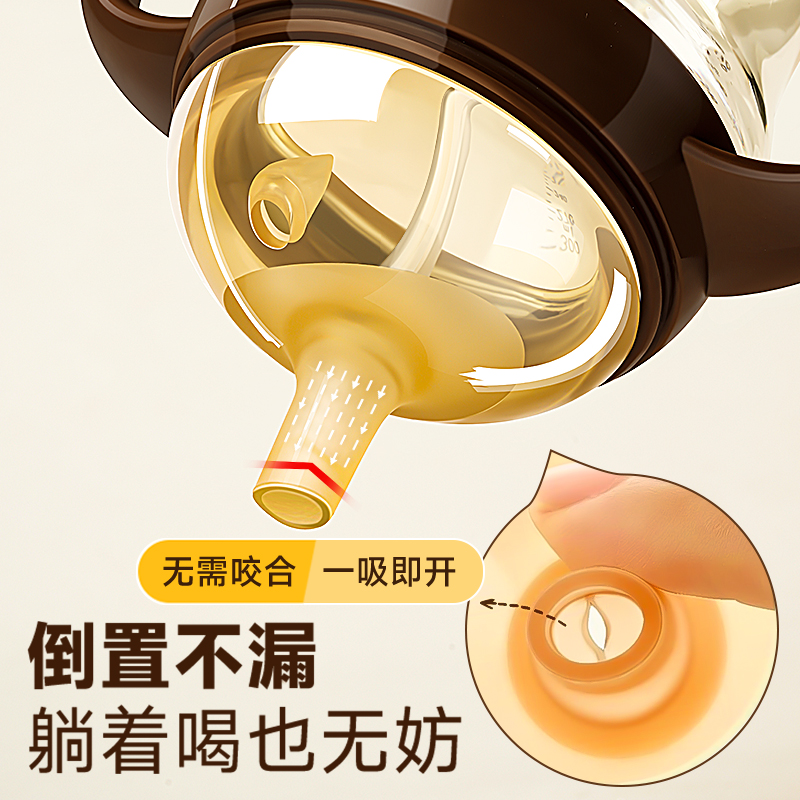 大宝宝吸管奶瓶一岁以上1岁2岁3岁儿童6个月学饮杯大容量喝奶喝水