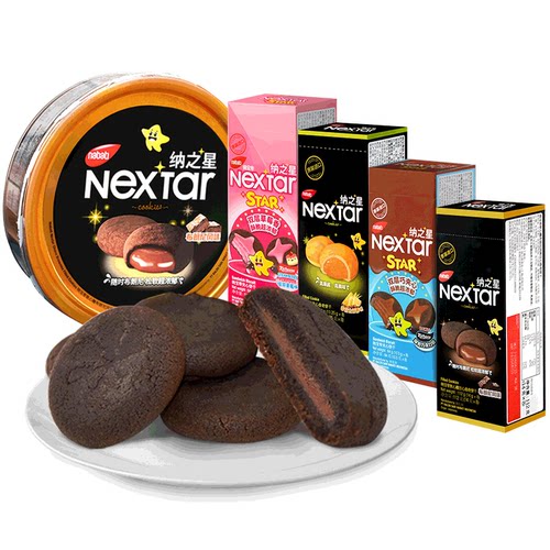 丽芝士纳宝帝nextar纳之星软心趣布朗尼巧克力味夹心曲奇饼干零食 - 图3