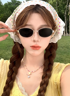 椭圆复古老钱风墨镜女款2025新款