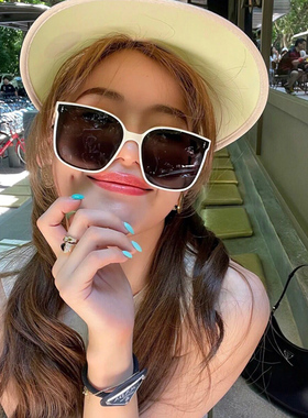 速发202复年新款感镜级墨5古白框太镜防紫外线大脸