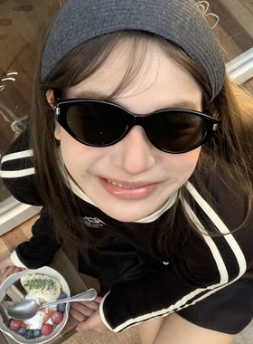 2026新款复古猫眼墨镜女高级感方圆脸海边度假近视太阳镜防紫外线