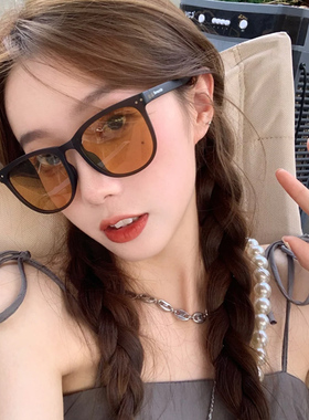 速发2镜25年新款可折叠墨0高级感茶色太防紫外线大脸