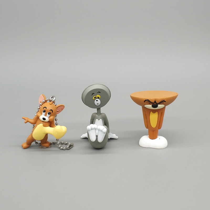 猫和老鼠手办汤姆猫杰瑞玩具扭蛋公仔模型儿童摆件钥匙扣挂件盲盒-图2