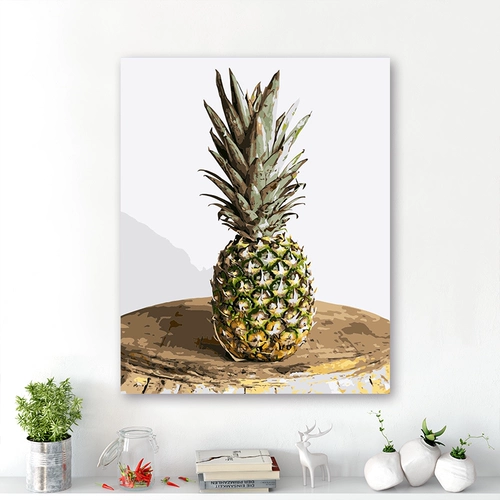 Pindu Macaron Ferrero Fruit Pumpkin DIY Цифровая масляная живопись Декомпрессия Цветная начинка гостиная ресторан декоративная висящая картина