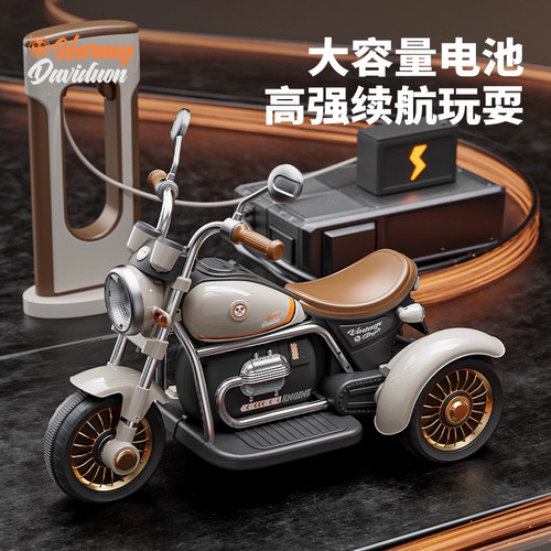 2025新款儿童电动摩托车宝宝1到3岁周岁礼物可坐人遥控卡丁车玩具 - 图0