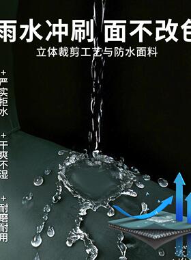 防水遮雨帽子灰色透气连帽檐户外骑行防大雨披肩式防雨头套头戴