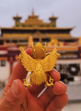 西藏 吊坠藏式吊坠纯铜大鹏鸟 吊坠 挂件 拉萨直发 包邮