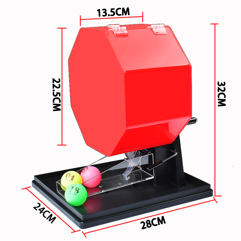 红色手动摇奖摇号机摇球机双色球快乐8幸运转盘抽奖顺摇新品选号